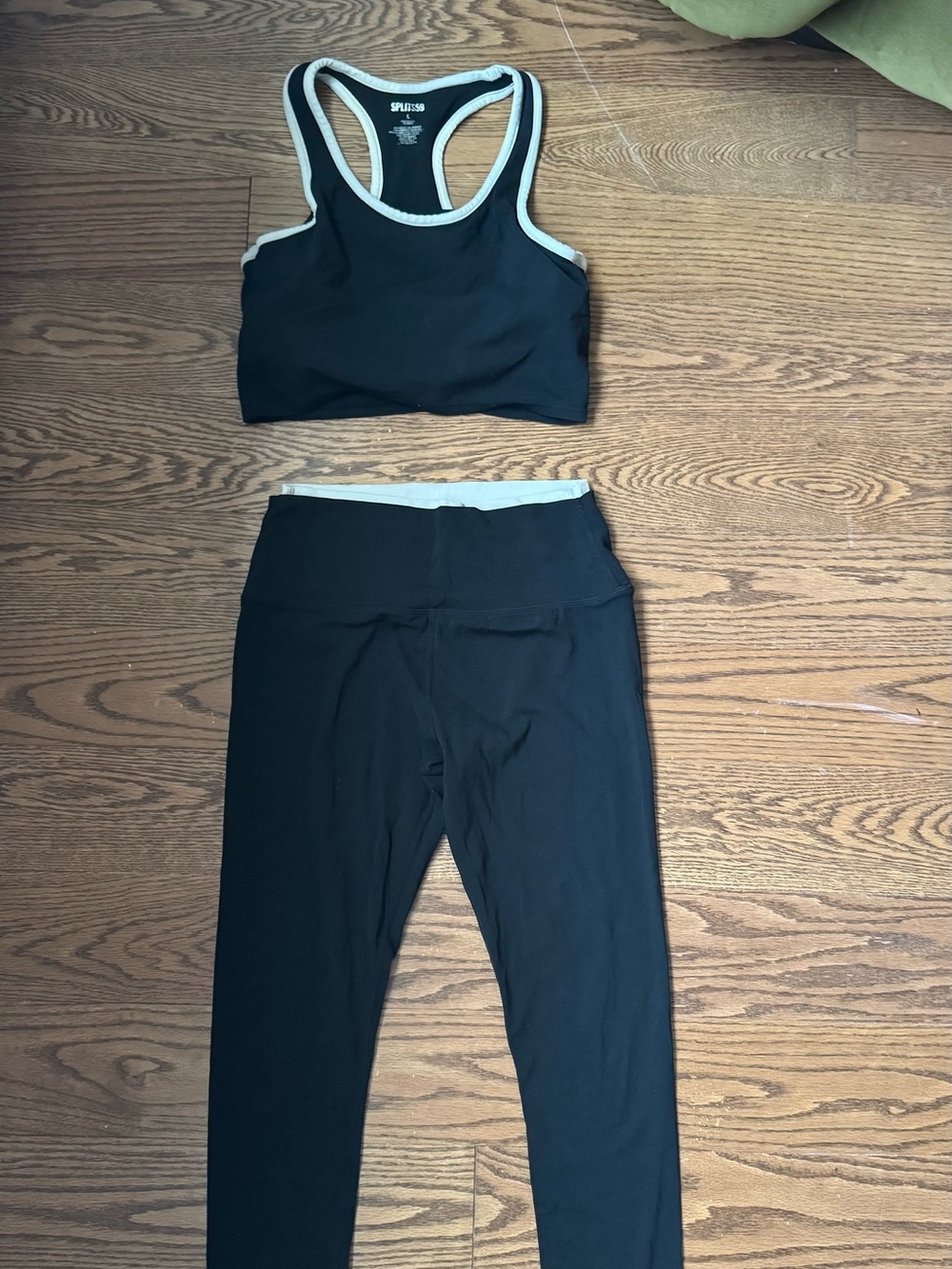 Split59 Black High-Waist Legging & Sports Bra Set (L)